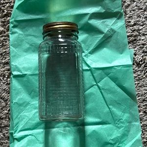 Vintage Square Shaped Glass Canning Jar w/Waffle Grid Pattern, 1 Quart